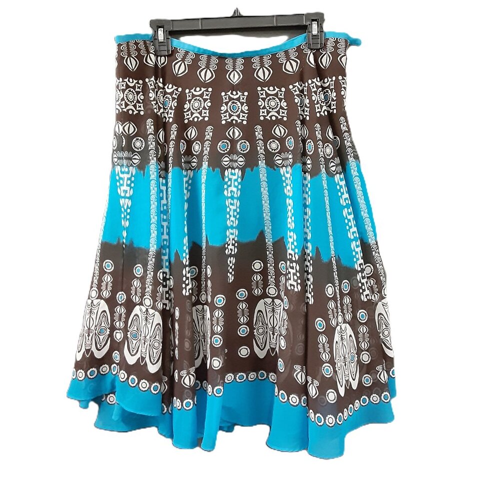 Russell Kemp NY Womans Skirt Size 14, Cowgirl, Boho, Side Zip, Flared, Lined